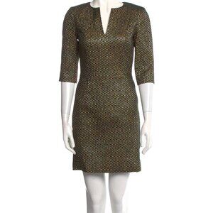 SUNO V-Neck Mini Dress